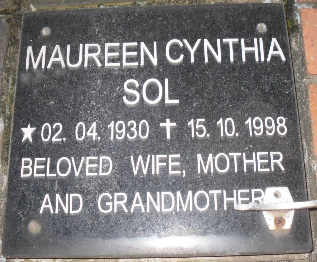 SOL Maureen Cynthia 1930-1998