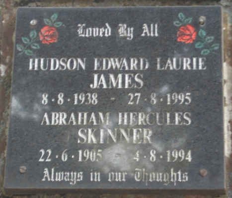 SKINNER Abraham Hercules 1905-1994 :: JAMES Hudson Edward Laurie 1938-1995