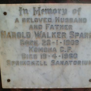 SPARKS Harold Walker 1908-1960