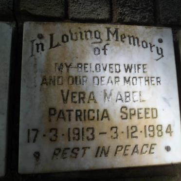 SPEED Vera Mabel Patricia 1913-1984
