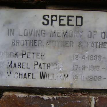 SPEED John Michael William 1908-1992 &amp; Vera Mabel Patricia 1913-1984 :: SPEED Fredrick Peter 1939-1958