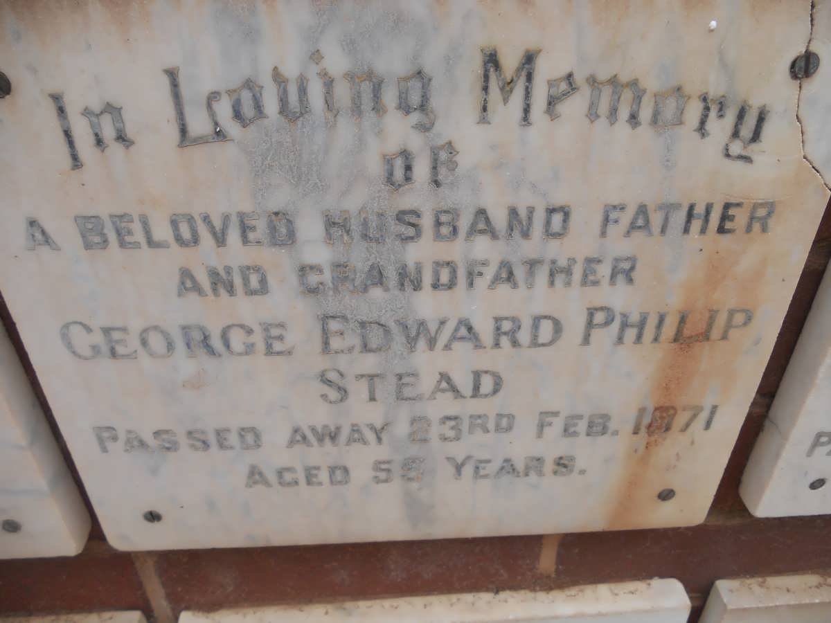 STEAD George Edward Philip -1971