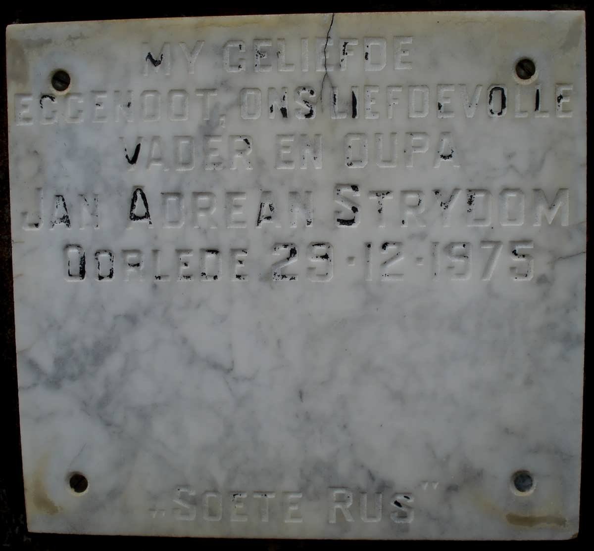 STRYDOM Jan Adrean -1975