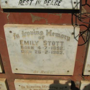 STOTT Emily 1892-1963