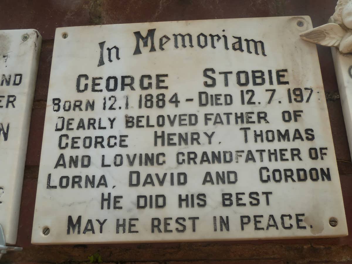STOBIE George 1884-1971
