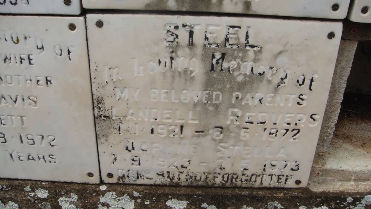 STEEL Llandell Redvers 1921-1972 &amp; Daphne Stella 1923-1973