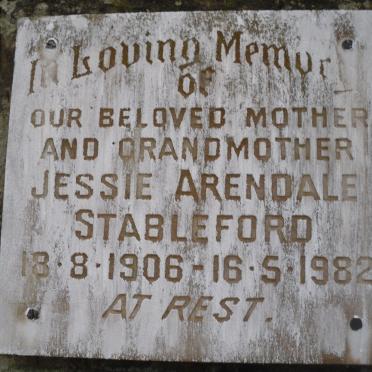 STABLEFORD Jessie Arandale 1906-1982