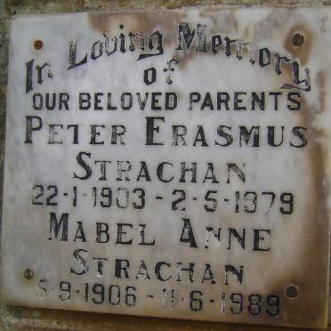STRACHAN Peter Erasmus 1903-1979 &amp; Mabel Anne 1906-1989