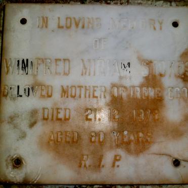 STOKES Winifred Miriam -1978