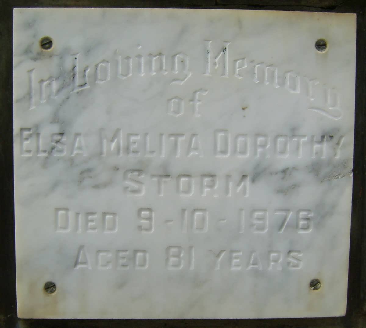 STORM Elsa Melita Dorothy -1976