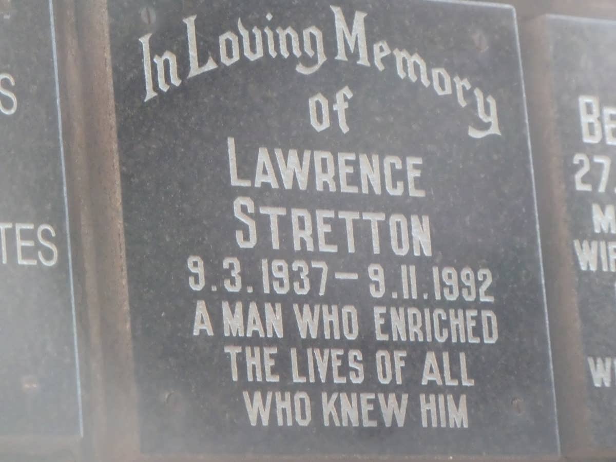 STRETTON Lawrence 1937-1992