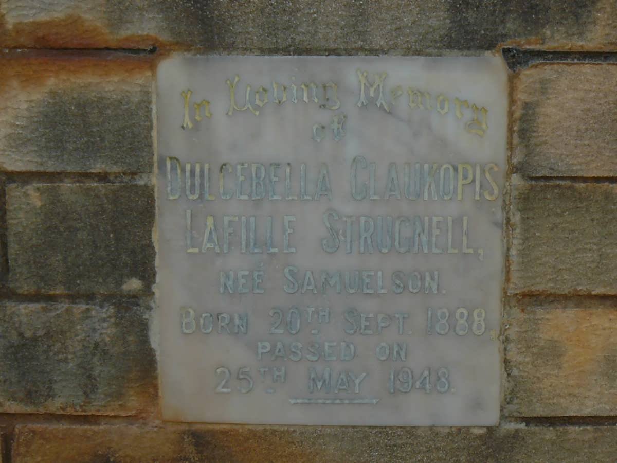 STRUGNELL Dulcebella Glaukopis Lafille nee SAMUELSON 1888-1948