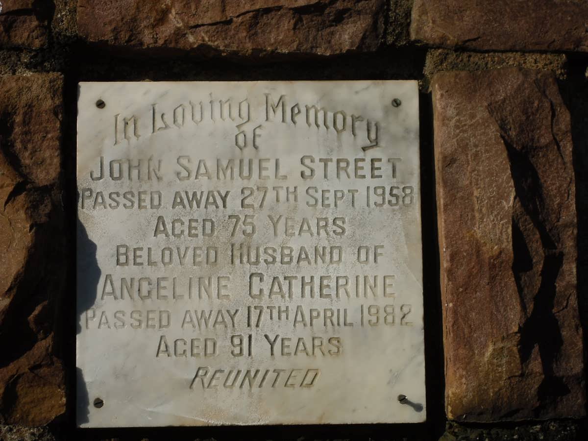 STREET John Samuel -1958 &amp; Angeline Catherine -1982