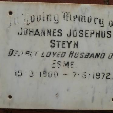 STEYN Johannes Josephus 1900-1972