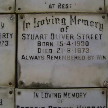 STREET Stuart Oliver 1930-1973