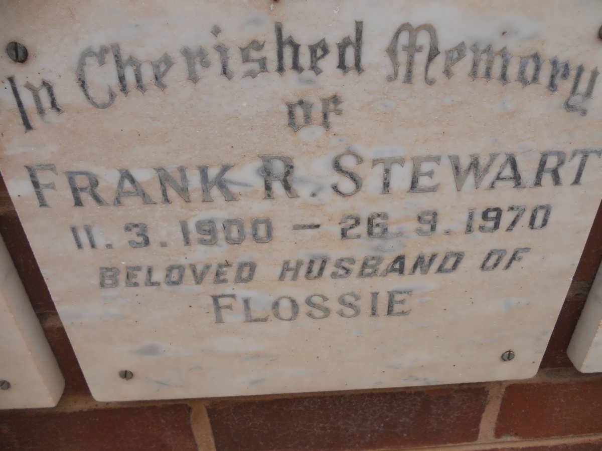 STEWART Frank R. 1900-1970