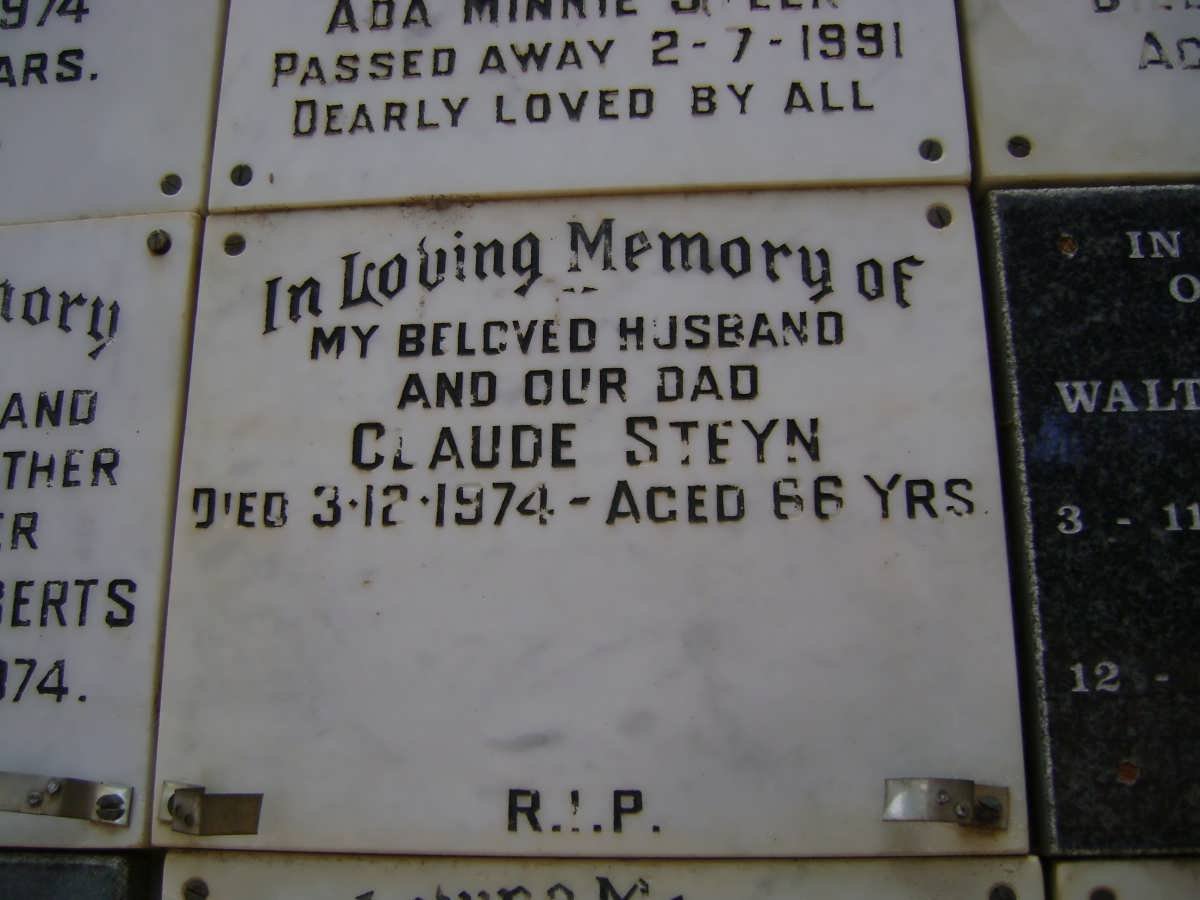 STEYN Claude -1974