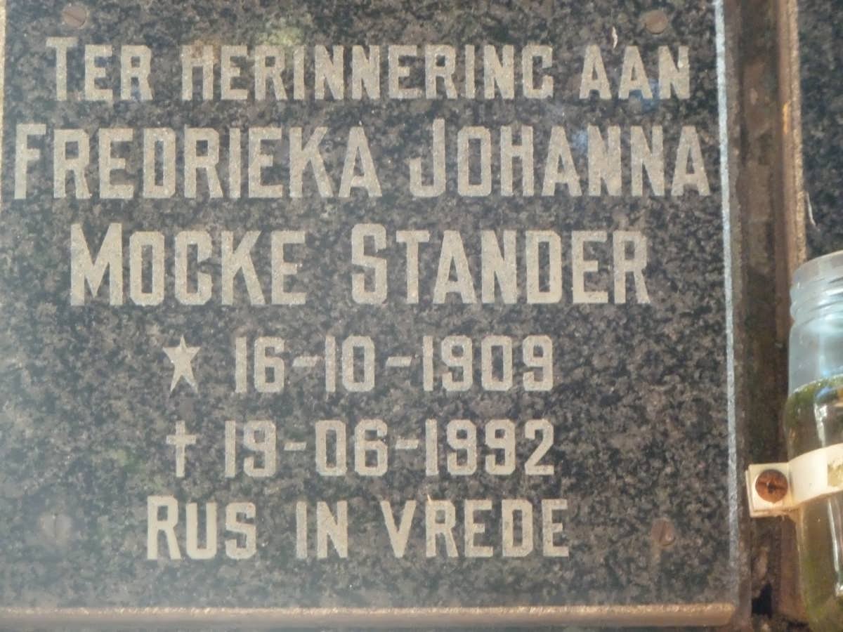 STANDER Fredrieka Johanna Mocke 1909-1992