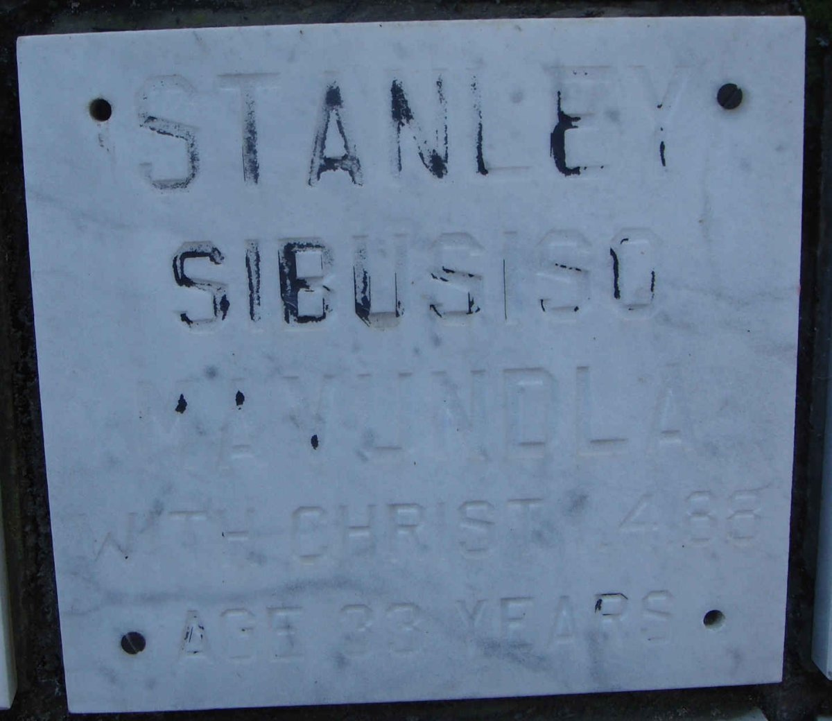STANLEY Sibusiso Mavundla -1988