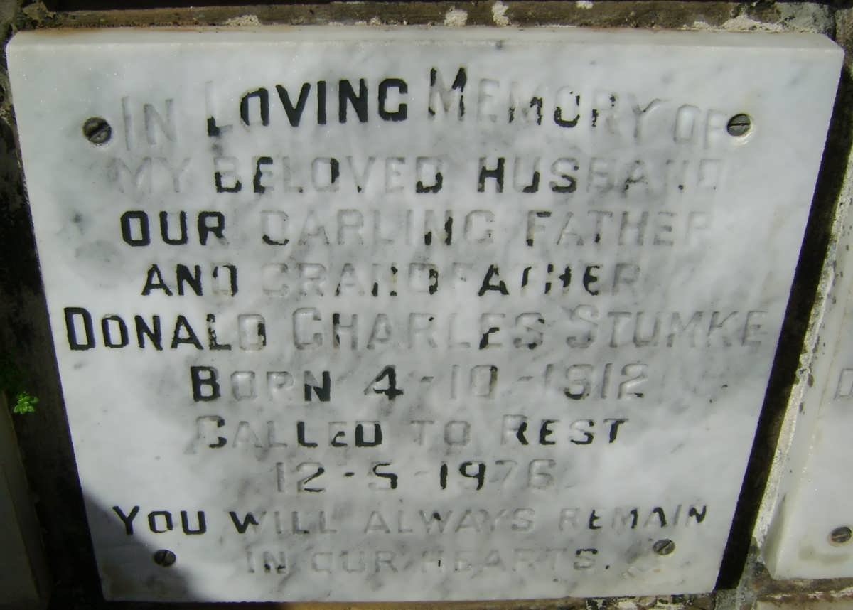 STUMKE Donald Charles 1912-1976