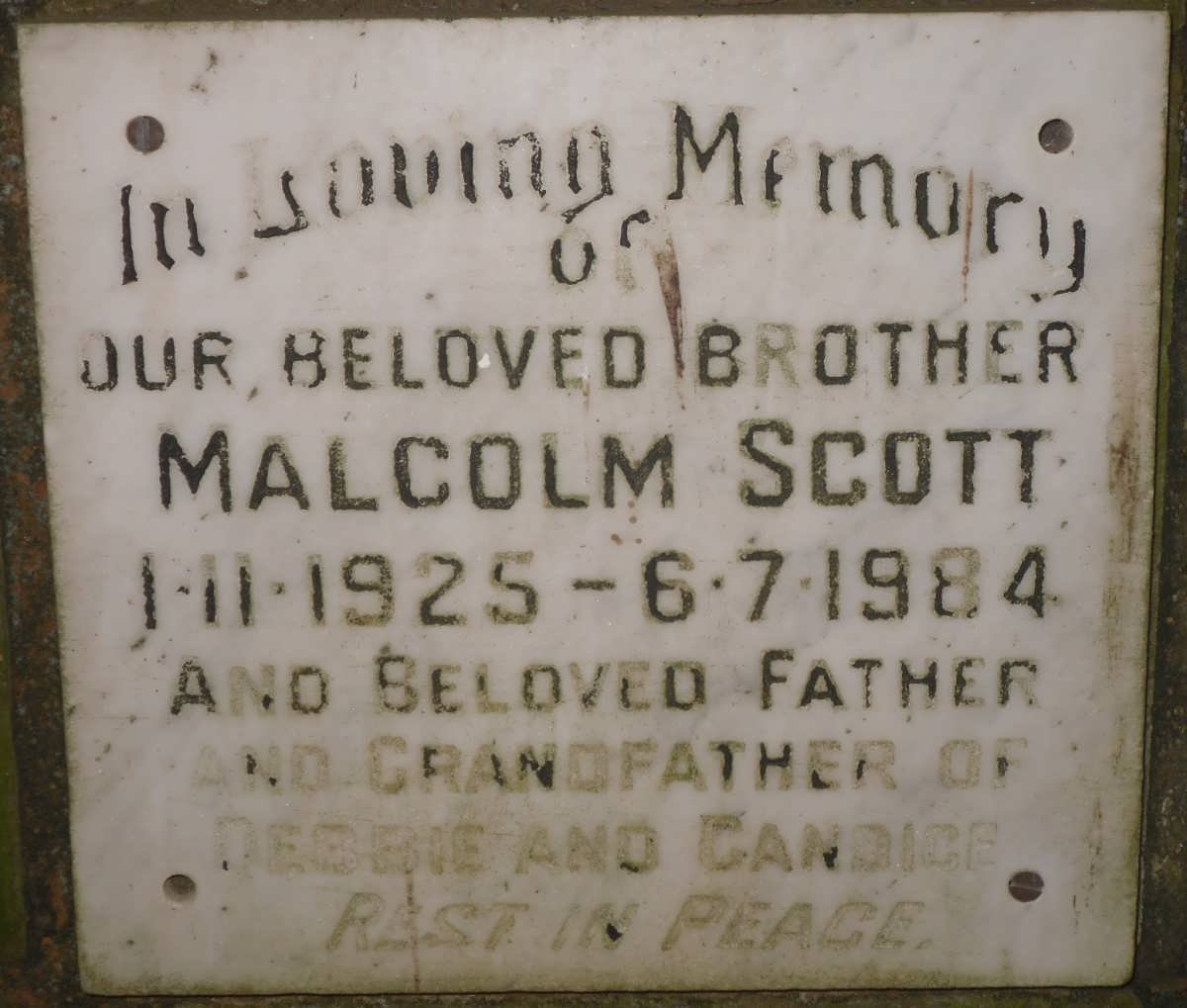 SCOTT Malcolm 1925-1984