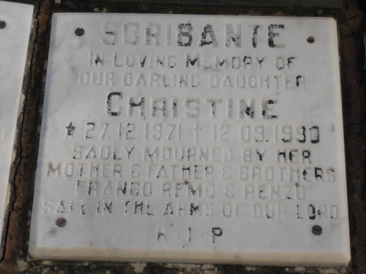 SCRIBANTE Christine 1971-1990