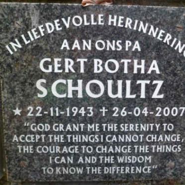 SCHOULTZ Gert Botha 1943-2007