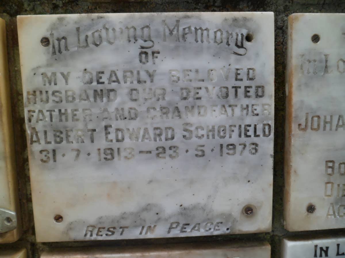 SCHOFIELD Albert Edward 1913-1978