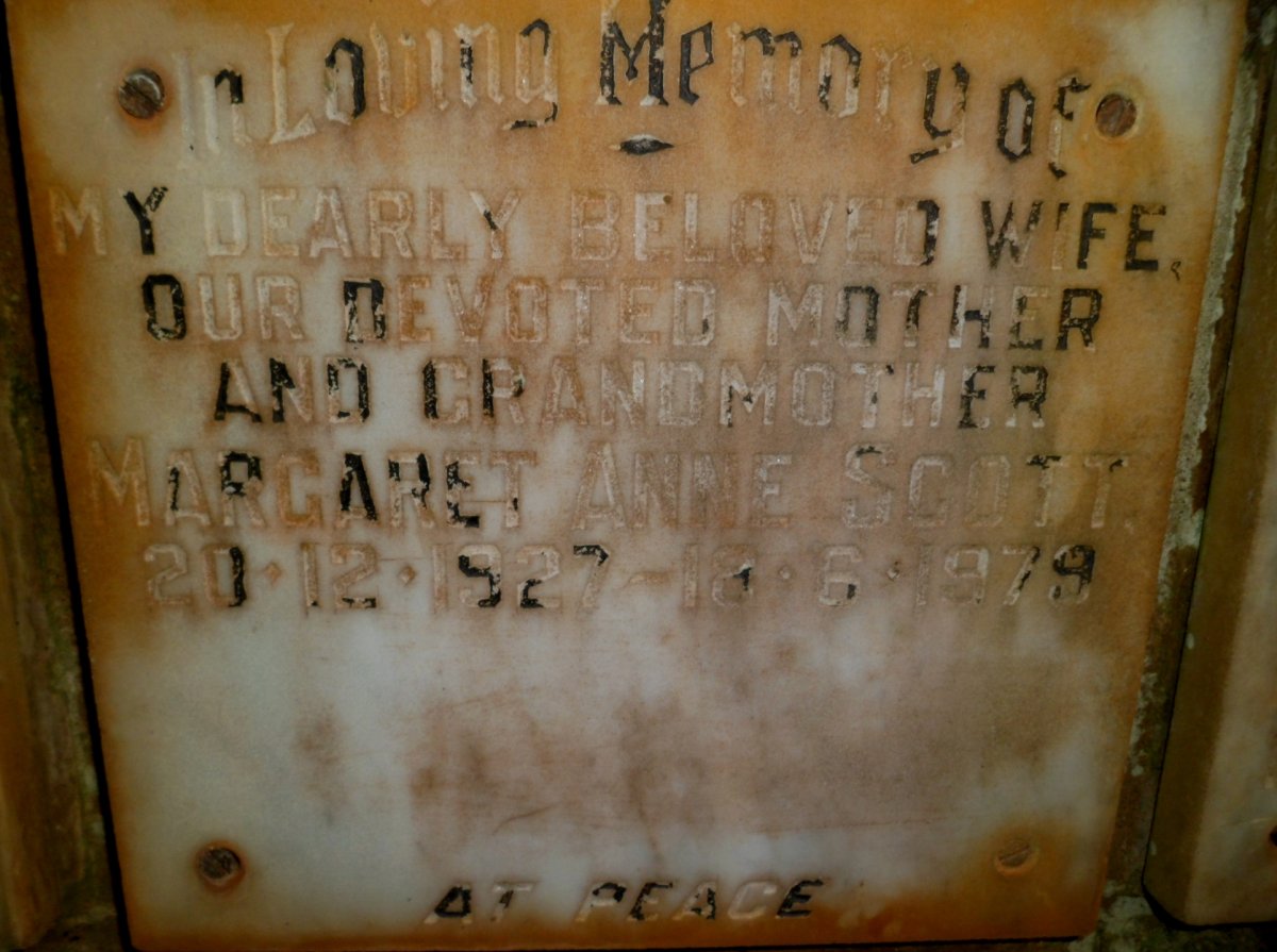 SCOTT Margaret Anne 1927-1979