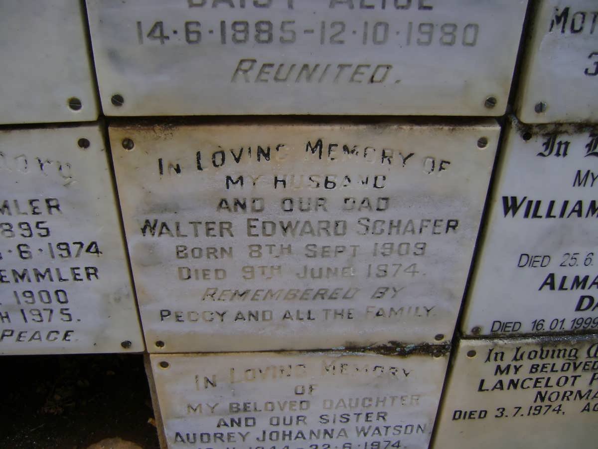 SCHAFER Walter Edward 1909-1974