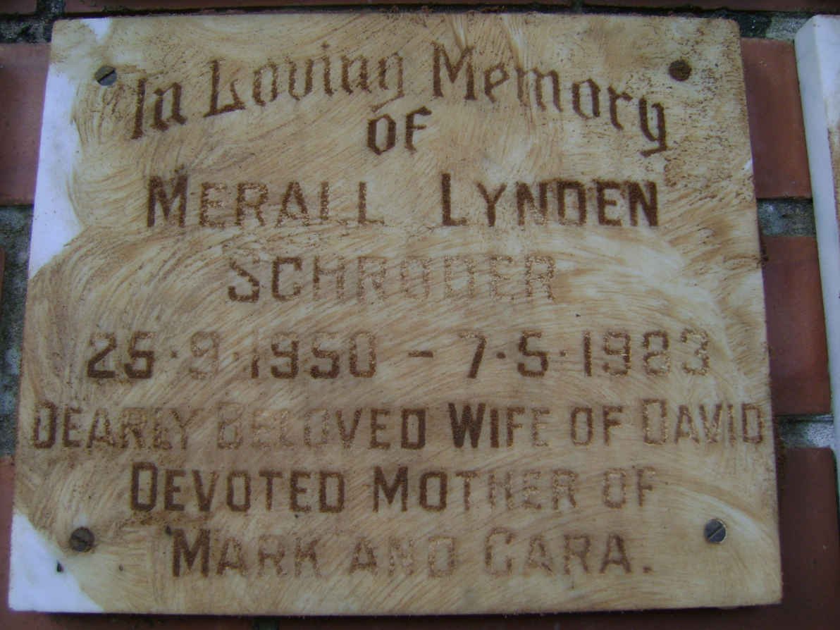 SCHRODER Merall Lynden 1950-1983
