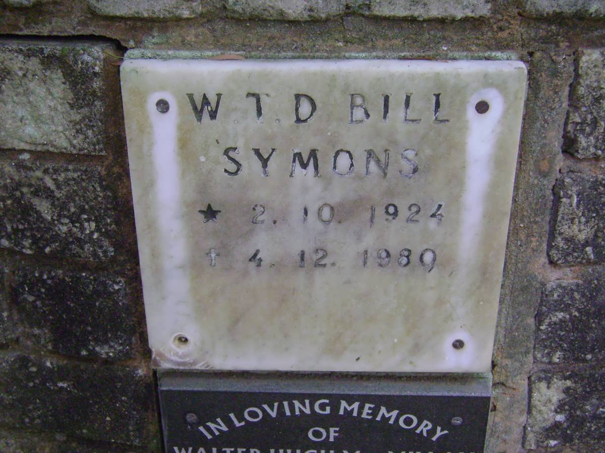 SYMONS W.T.D. 1924-1980