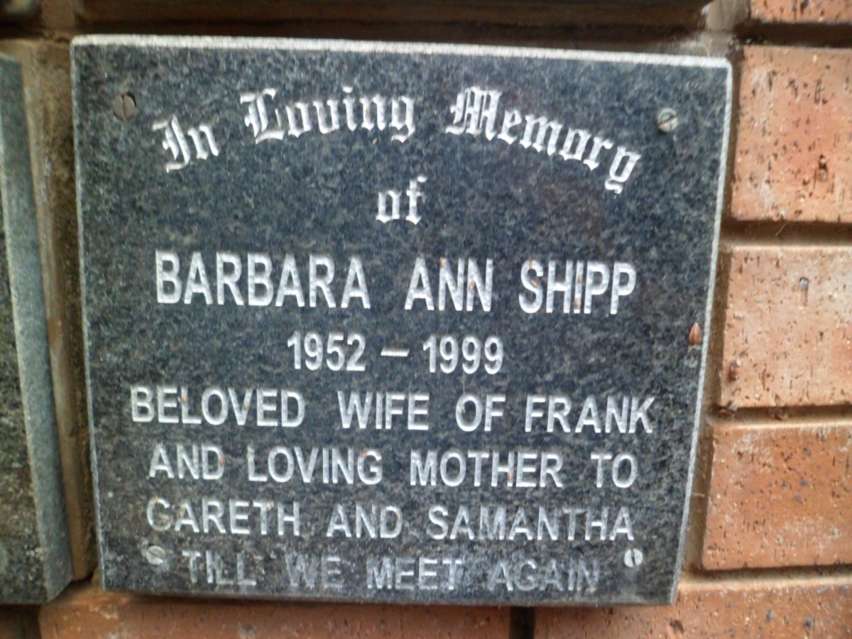SHIPP Barbara Ann 1952-1999