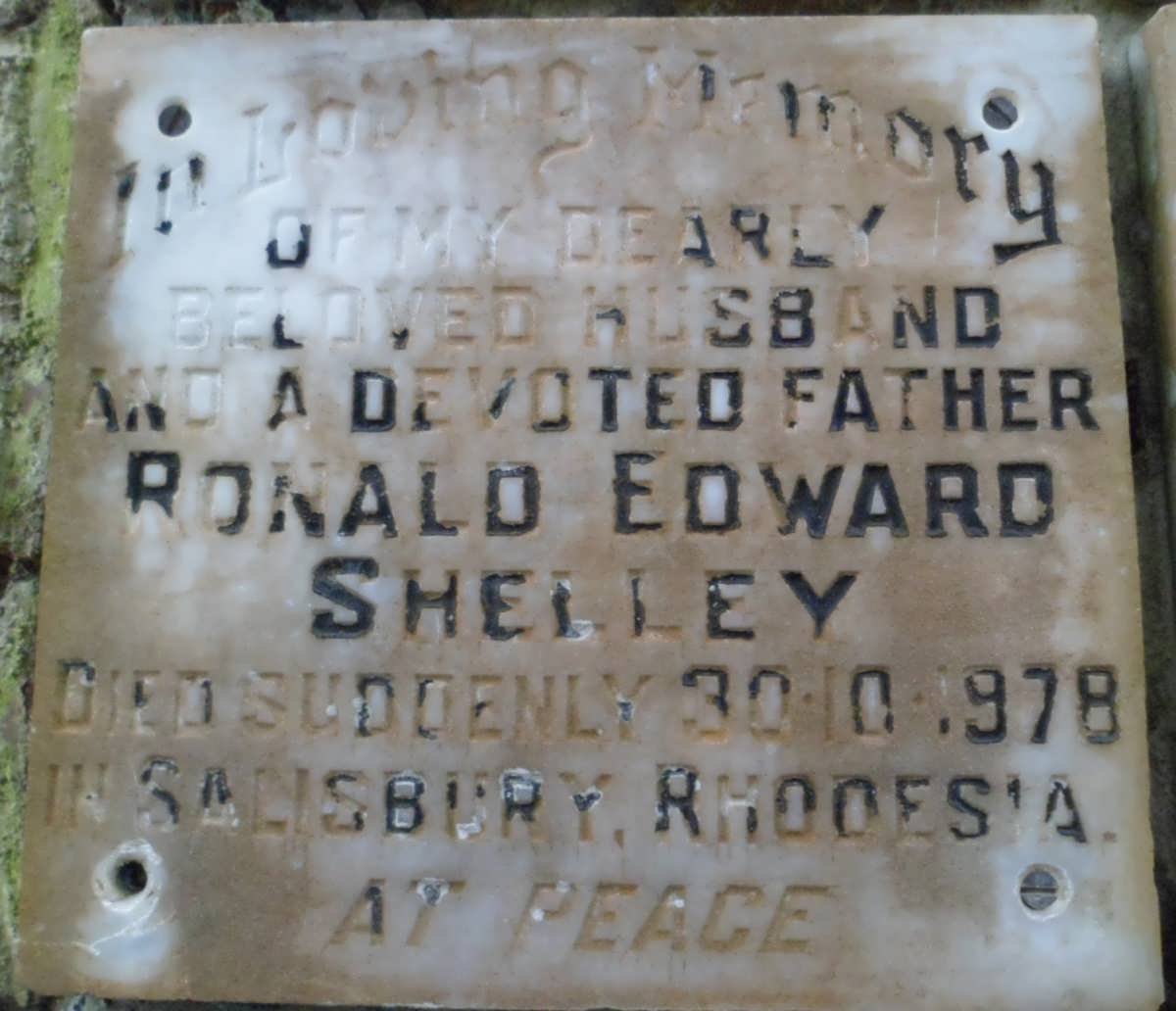 SHELLEY Ronald Edward -1978
