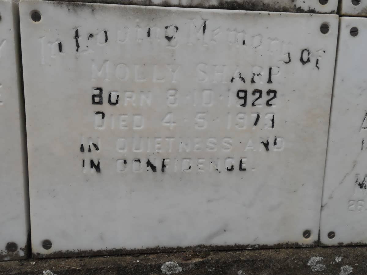 SHARP Molly 1922-1973
