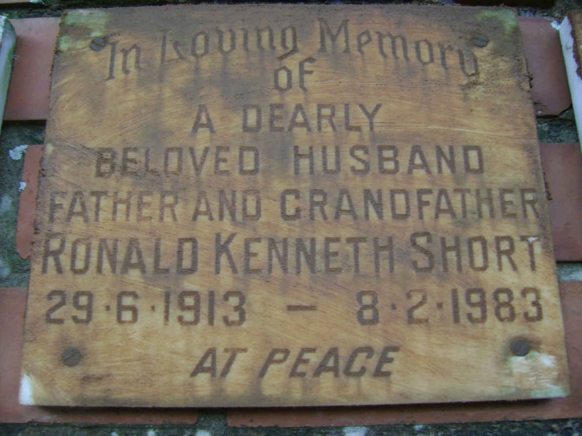 SHORT Ronald Kenneth 1913-1983