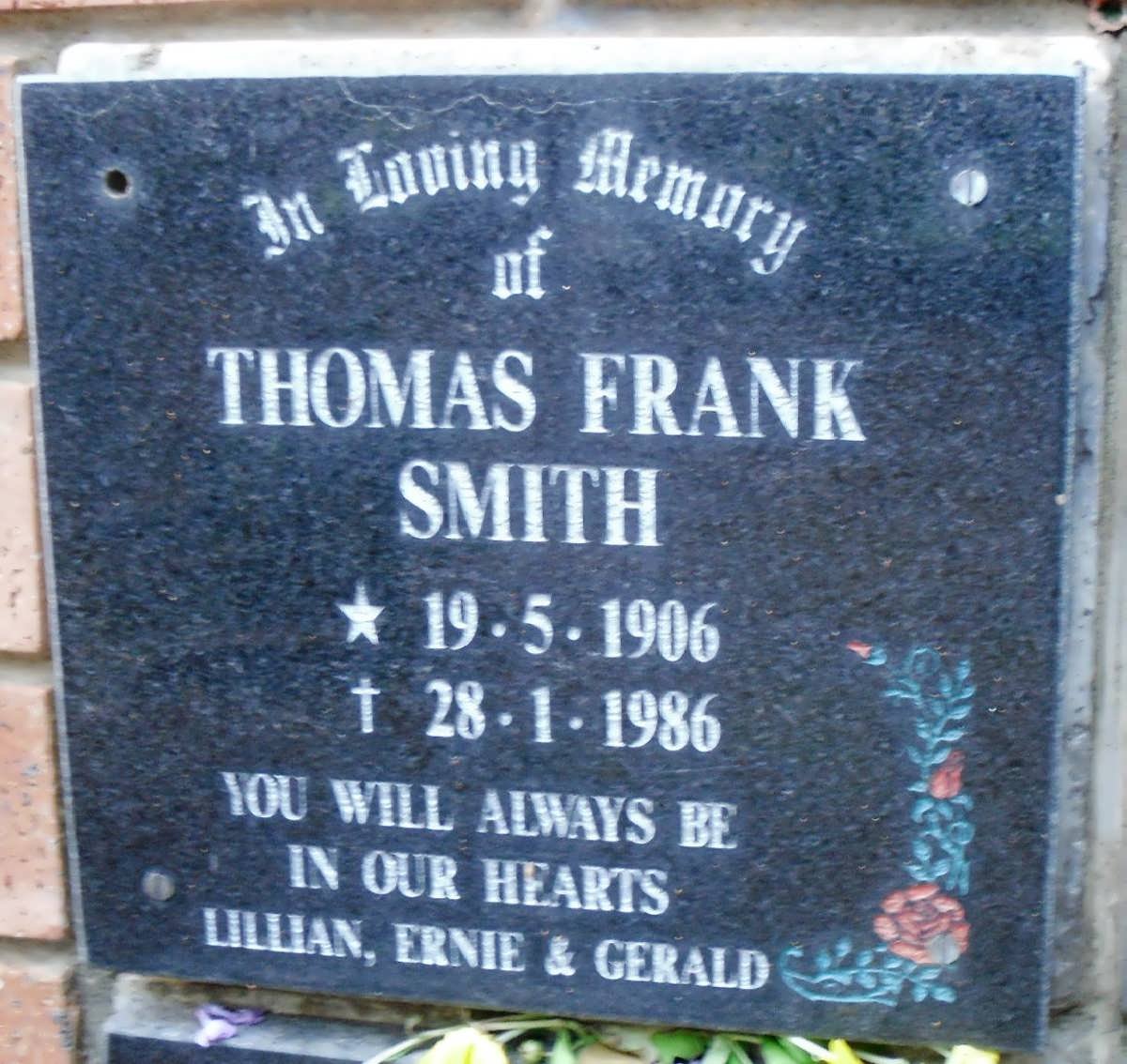 SMITH Thomas Frank 1906-1986