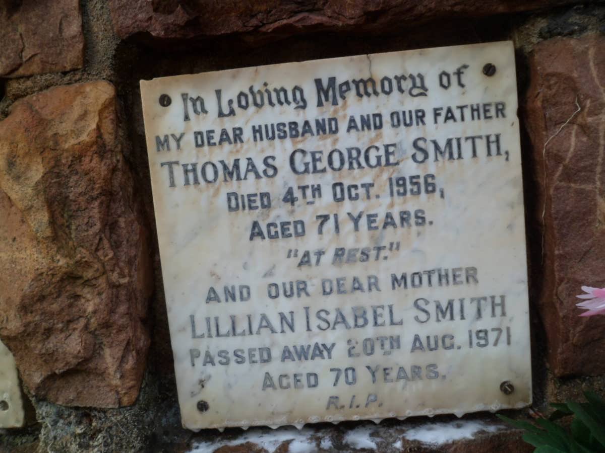 SMITH Thomas George -1956 &amp; Lillian Isabel -1971