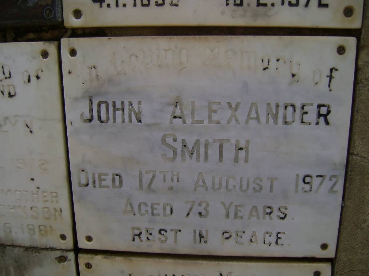 SMITH John Alexander -1972