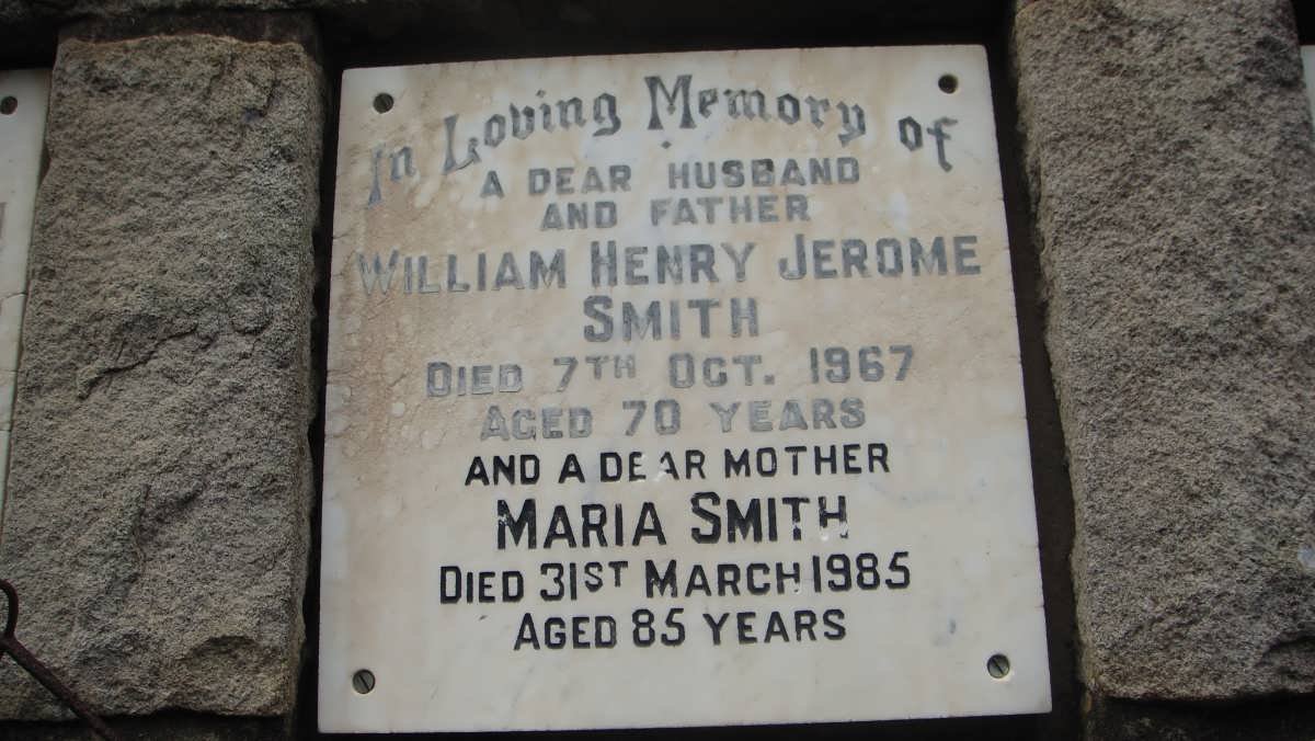 SMITH William Henry Jerome -1967 &amp; Maria -1985