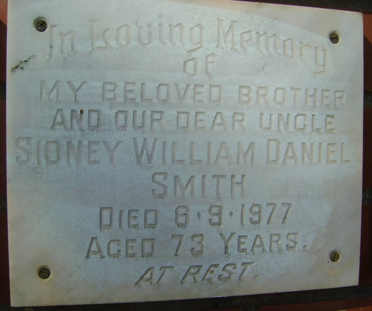 SMITH Sidney William Daniel -1977