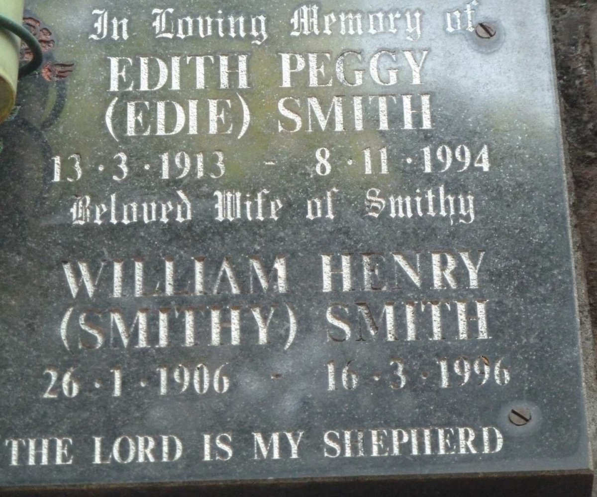 SMITH William Henry 1906-1996 &amp; Edith Peggy 1913-1994