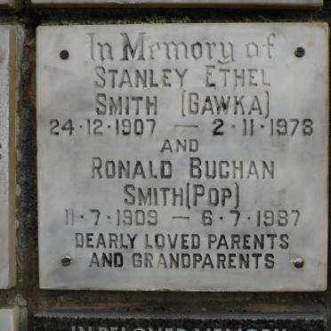 SMITH  Ronald Buchan 1909-1987 &amp; Stanley Ethel 1907-1978