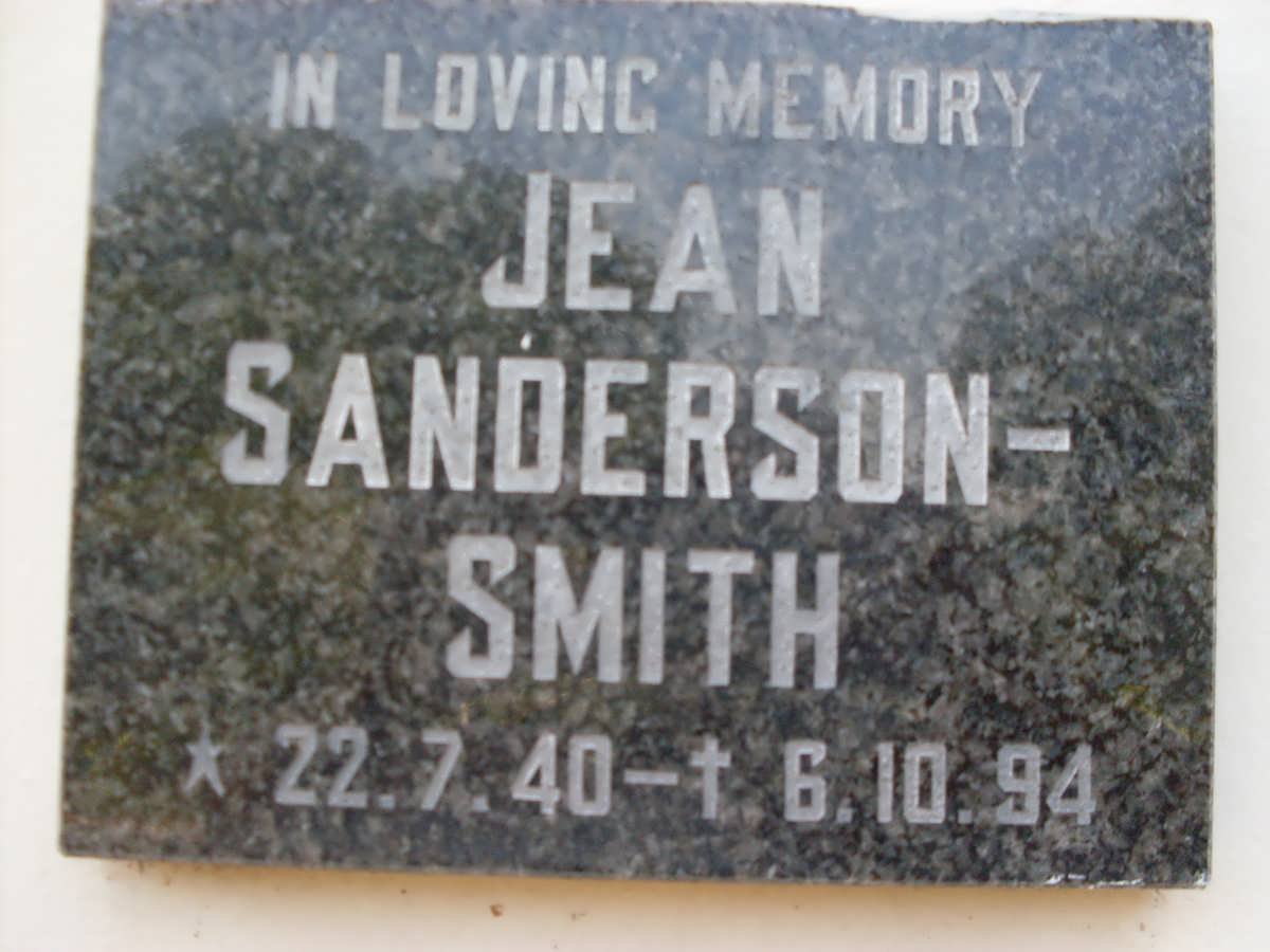 SMITH Jean, Sanderson 1940-1994