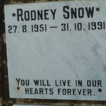 SNOW Rodney 1951-1991