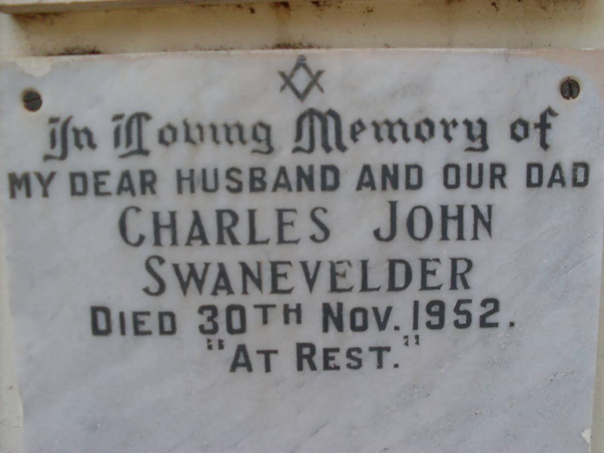 SWANEVELDER Charles John -1952