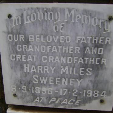 SWEENEY Harry Miles 1896-1984