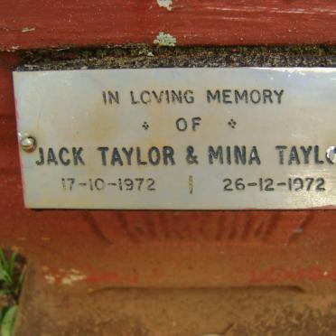 TAYLOR Jack -1972 &amp; Mina -1972