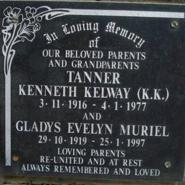 TANNER Kenneth Kelway 1916-1977 &amp; Gladys Evelyn Muriel 1919-1997