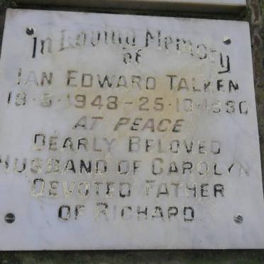 TALKEN Ian Edward 1948-1980